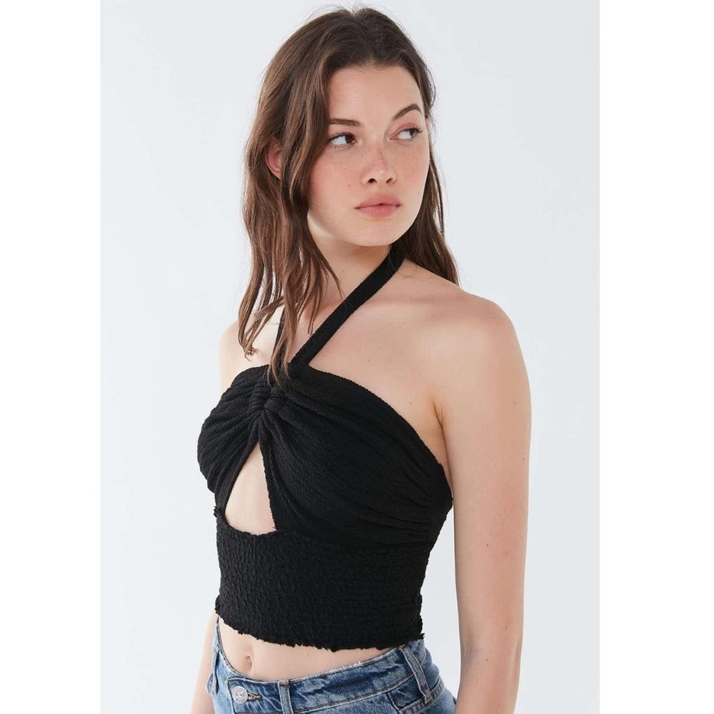 Urban Outfitters cutout halter ruched top